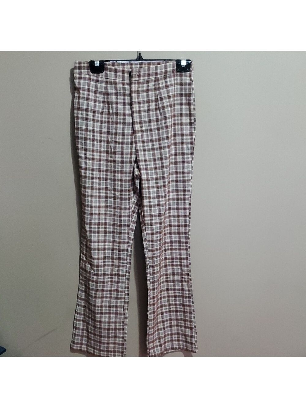 Romwe Plaid Flare Pants Size 6